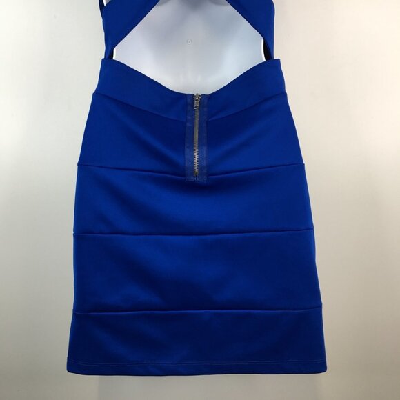 Lovers + Friends Worth The Waist Criss Cross Back Blue Dress Size S - Picture 10 of 12